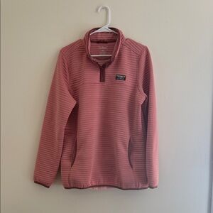 L.L. Bean Pink Striped Sweatshirt